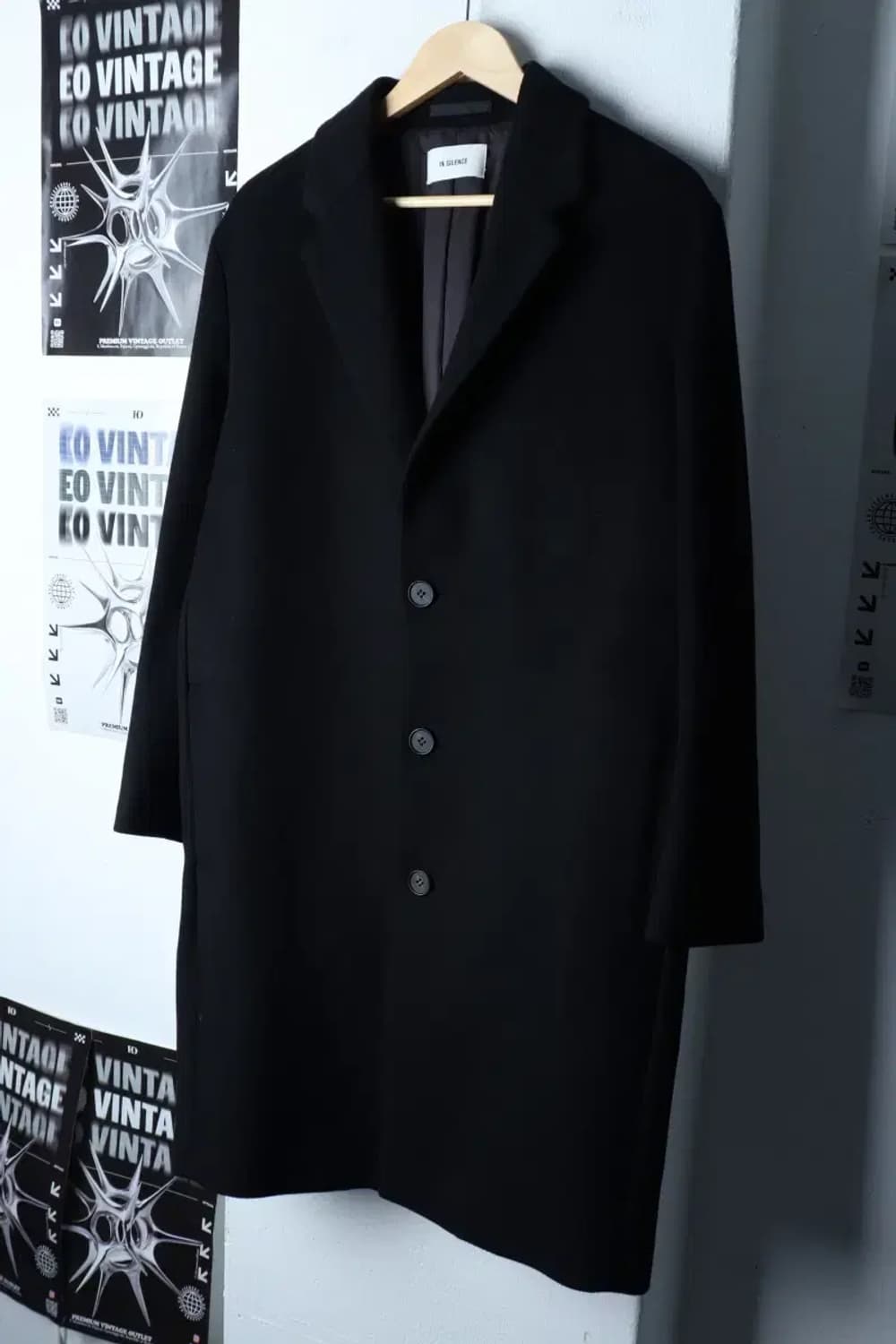 (S) 인사일런스 코트자켓 싱글 캐시미어 블랙-16E45 상품이미지1