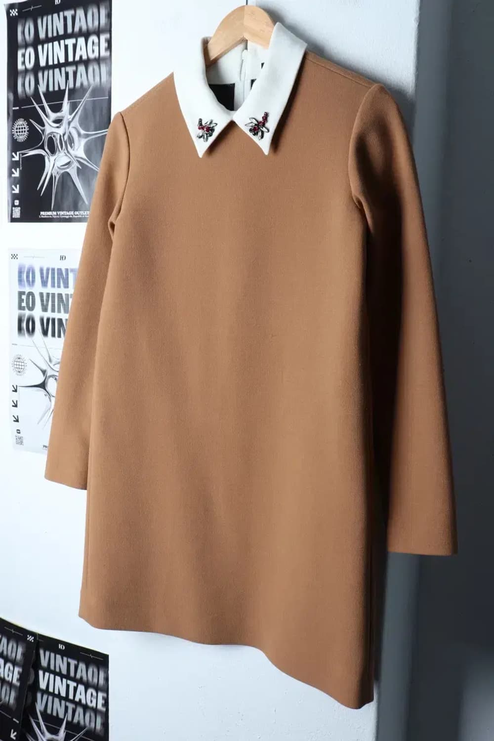 W(M) 마쥬 드레스 원피스 카라 브라운 브로치-16E47 상품이미지1