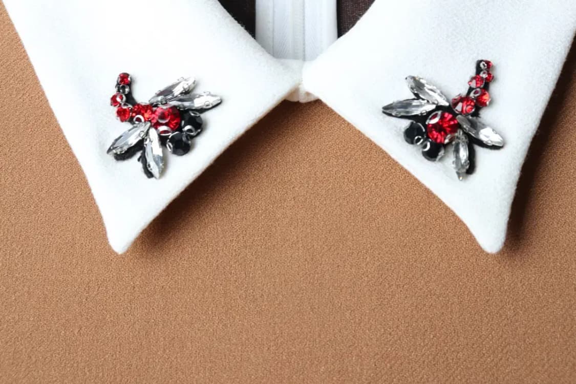 W(M) 마쥬 드레스 원피스 카라 브라운 브로치-16E47 상품이미지5