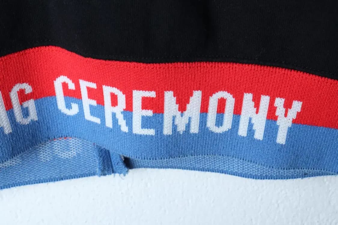 W(S-M) 오프닝 세레모니 맨투맨 티셔츠 레터링 블랙 한정판-16E4A 상품이미지5