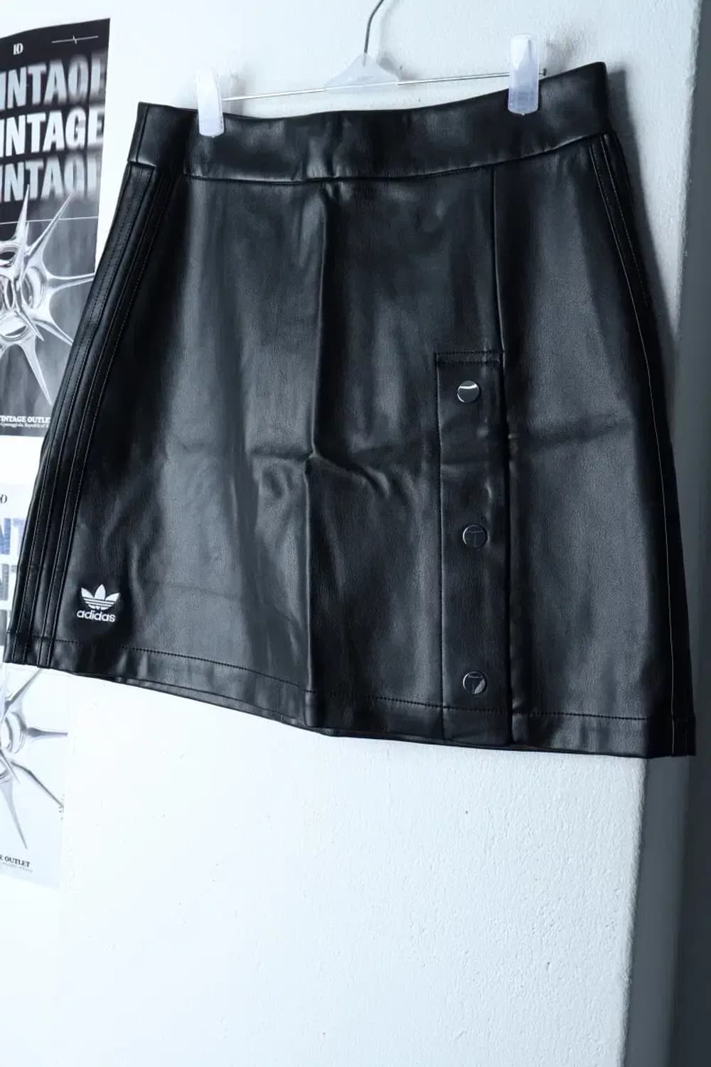 W(M) 아디다스 스커트 치마 오리지널 레더 기모 블랙-23CA 상품이미지1