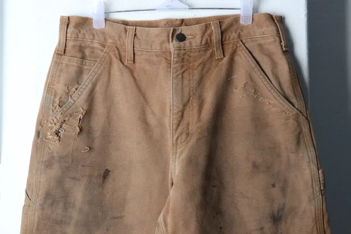 (M-L) 칼하트 면바지 팬츠 90년대 카펜터 브라운 카멜-23D5 상품이미지3