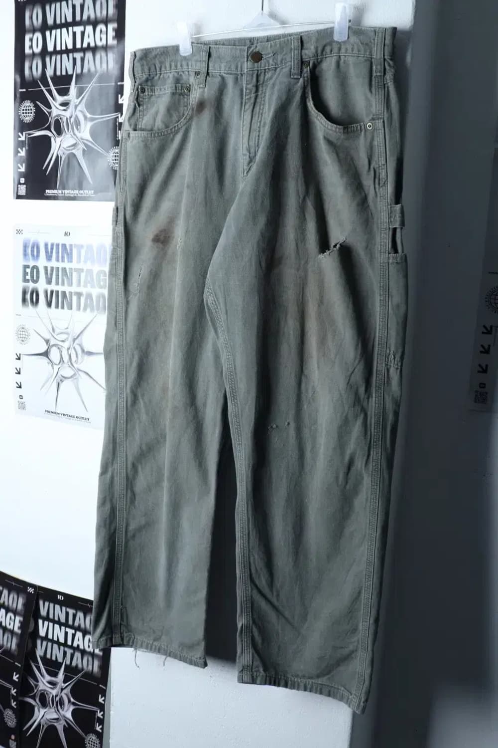 (XL-2XL) 칼하트 면바지 팬츠 90년대 카펜터 그레이-23D6 상품이미지1