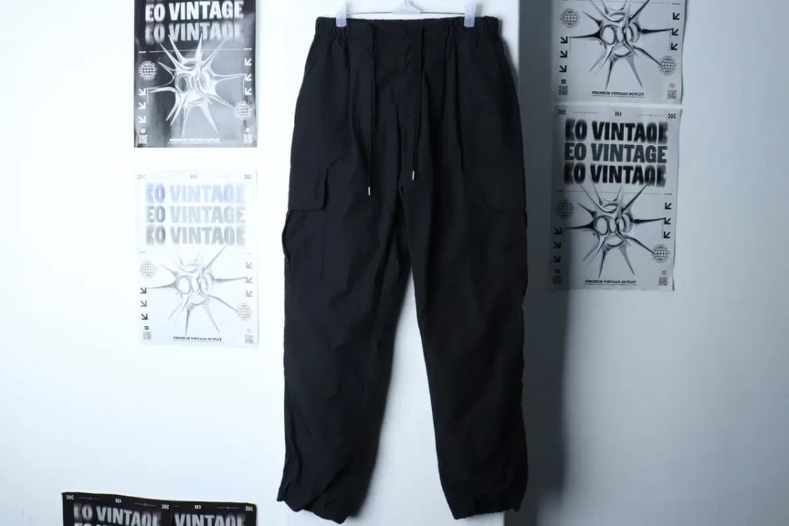 (M) 프리즘웍스 트레이닝복 바지 카고 조거 나일론 블랙-23E5 상품이미지2