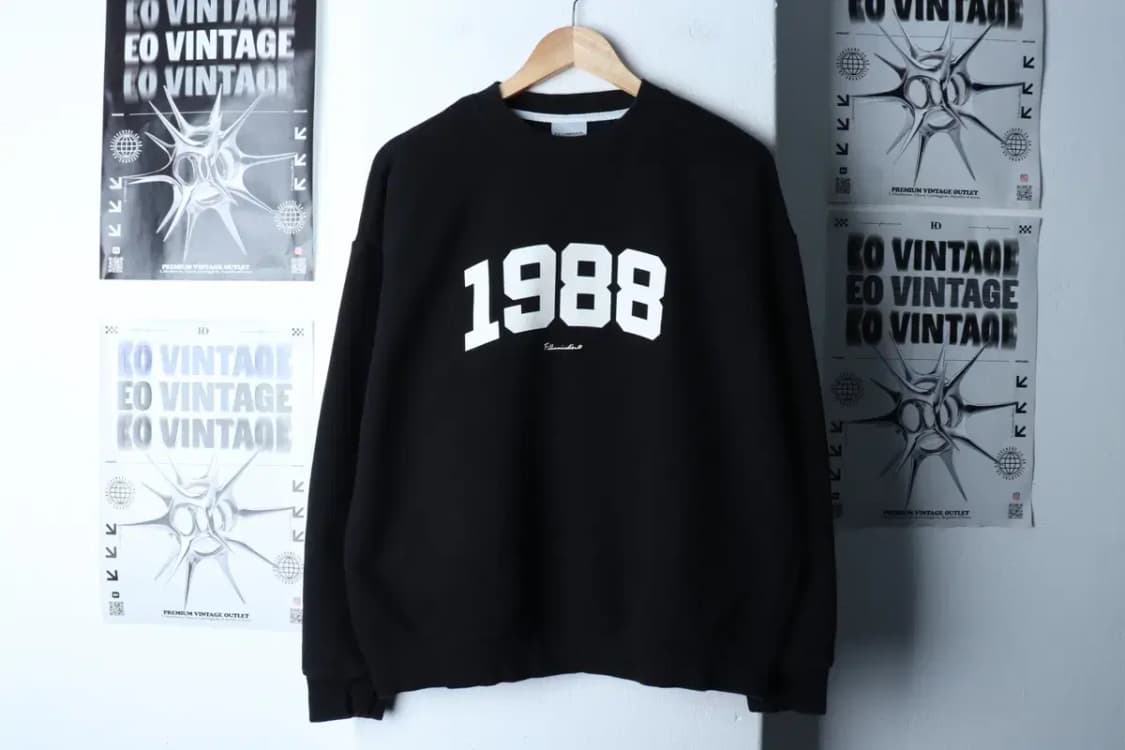 (M-L) 필루미네이트 맨투맨 티셔츠 빅로고 블랙 올드스쿨-16D5D 상품이미지2