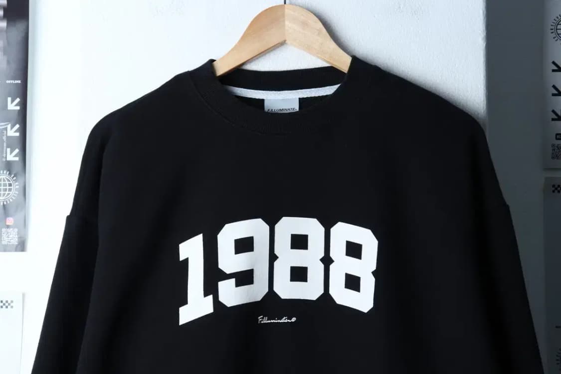 (M-L) 필루미네이트 맨투맨 티셔츠 빅로고 블랙 올드스쿨-16D5D 상품이미지3