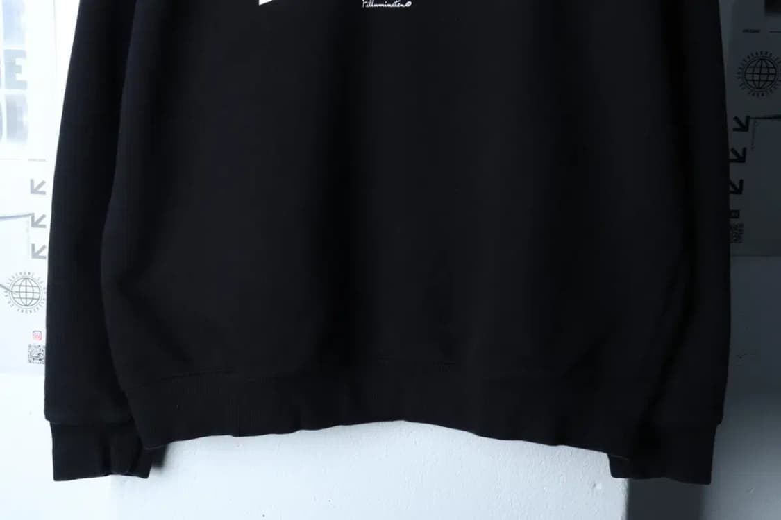 (M-L) 필루미네이트 맨투맨 티셔츠 빅로고 블랙 올드스쿨-16D5D 상품이미지4