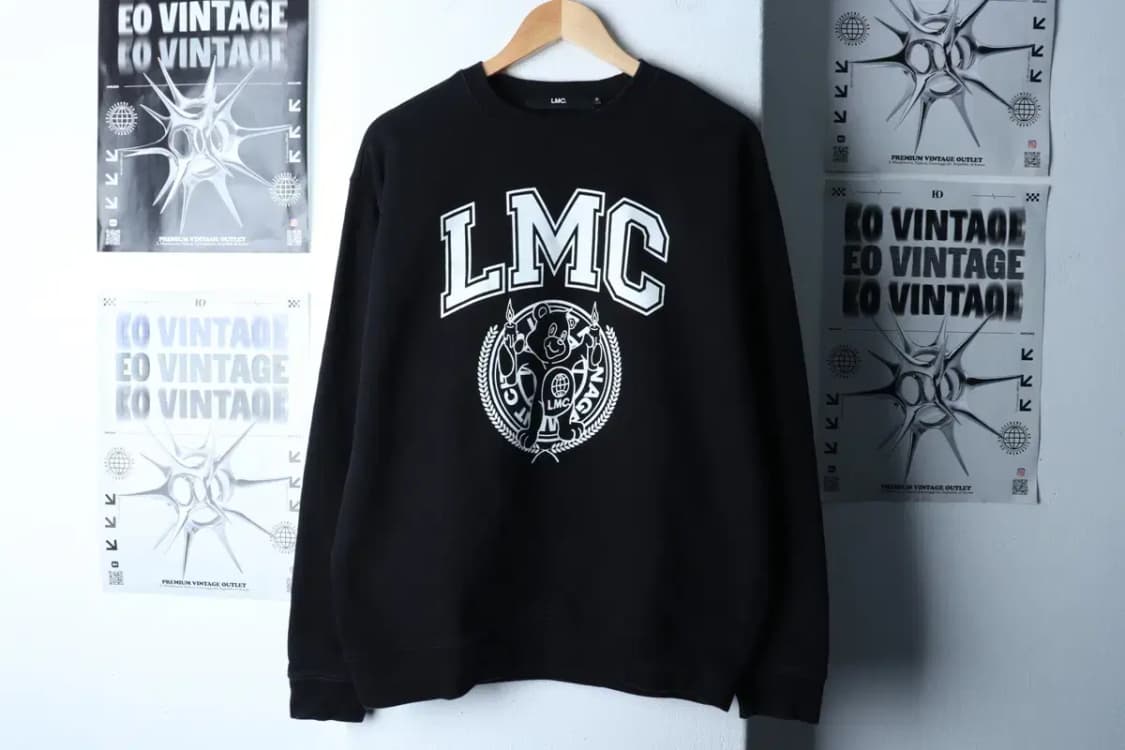 (M-XL) 엘엠씨 맨투맨 티셔츠 빅로고 베어 블랙 올드스쿨-16D5E 상품이미지2