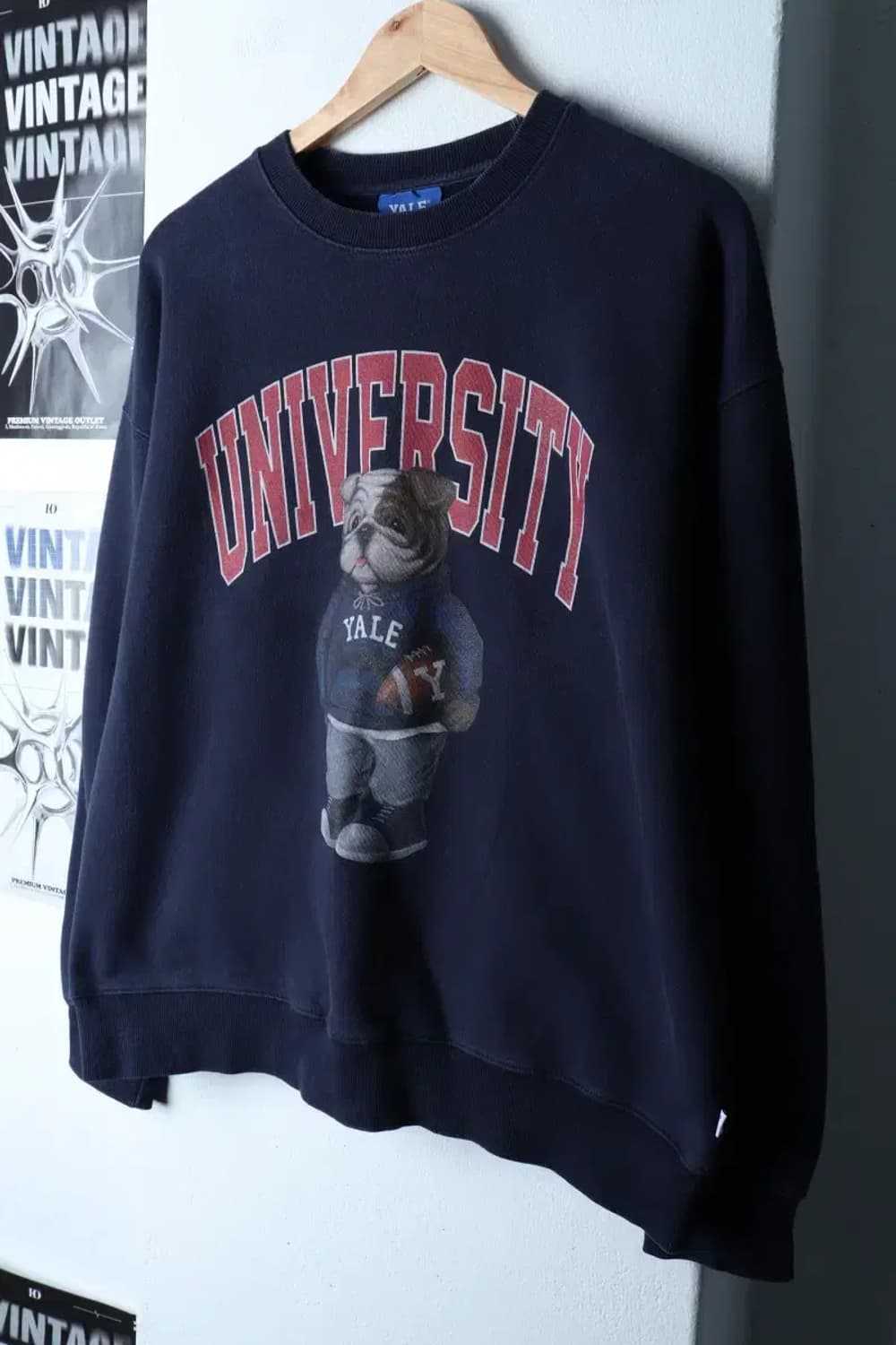 (M-L) 예일 맨투맨 티셔츠 작은사용감 빅로고 불독 기모-16D60 상품이미지1