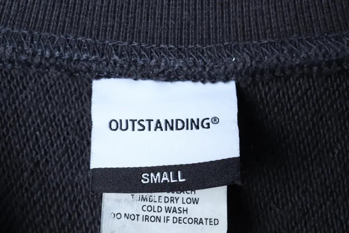 (S-M) 아웃스탠딩 맨투맨 티셔츠 빅로고 차콜 아메카지-16D61 상품이미지6