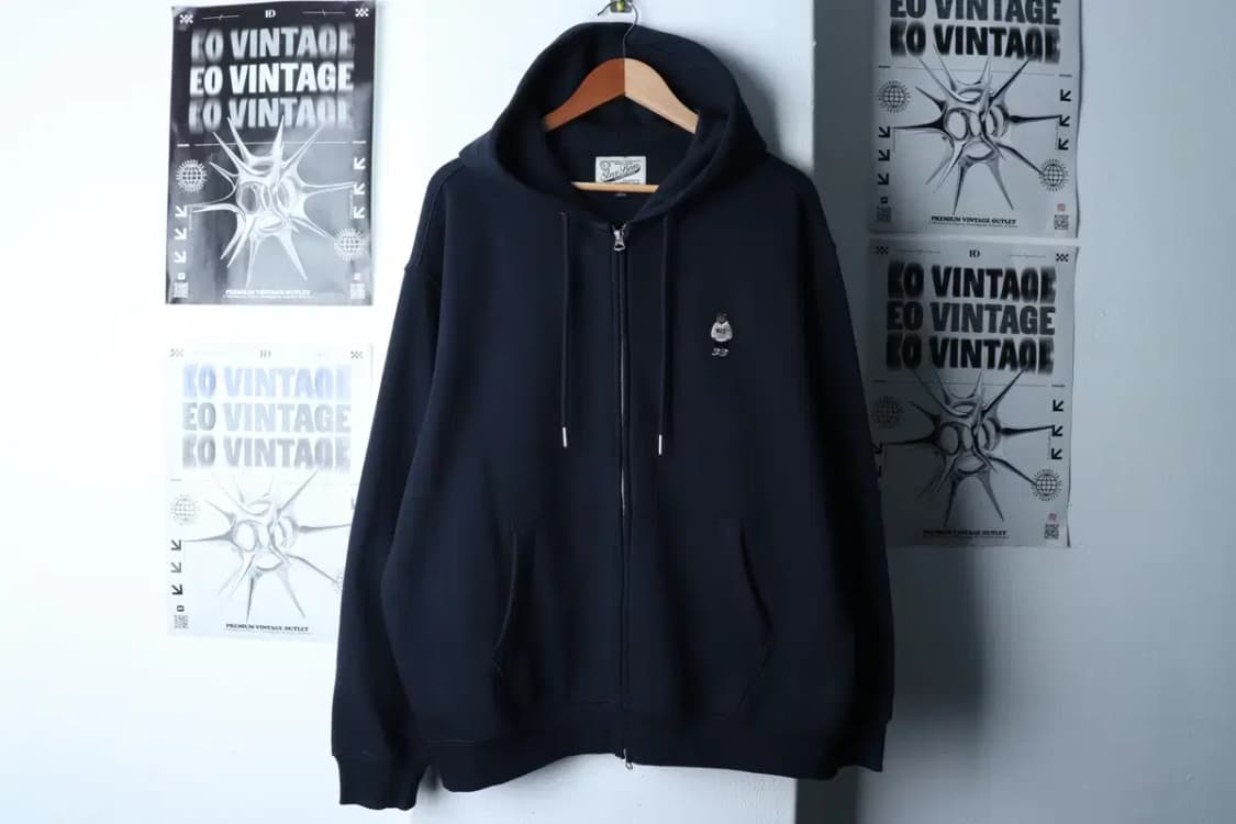 (L-XL) 후아유 후드집업 스몰로고 네이비 기모-16D65 상품이미지2