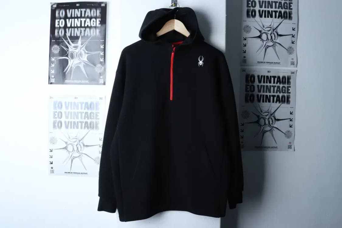 (L-XL) 스파이더 후드티셔츠 기능성 루즈핏 반집업 블랙-16D66 상품이미지2