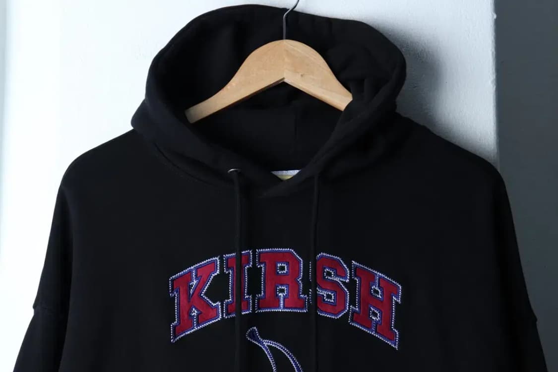 W(S-M) 키르시 후드티셔츠 빅로고 블랙 기모 올드스쿨 신형-16D68 상품이미지3