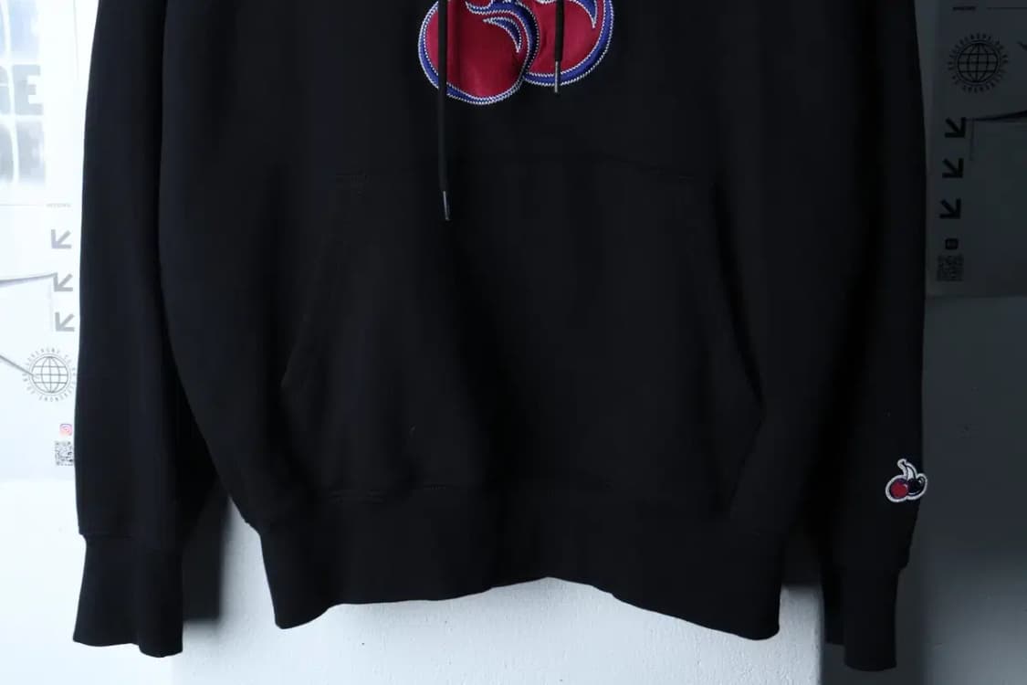 W(S-M) 키르시 후드티셔츠 빅로고 블랙 기모 올드스쿨 신형-16D68 상품이미지4