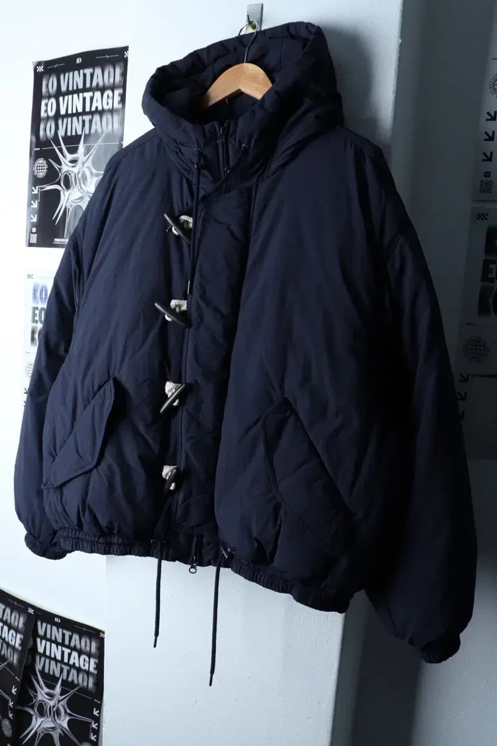 (L-XL) 코드그라피 패딩 점퍼자켓 더플 떡볶이 봄버 네이비-16D69 상품이미지1