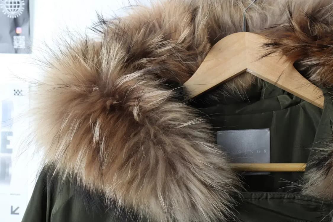 W(F) 난닝9 패딩 점퍼자켓 야상 덕다운 카키 퍼 롱-16D6A 상품이미지5