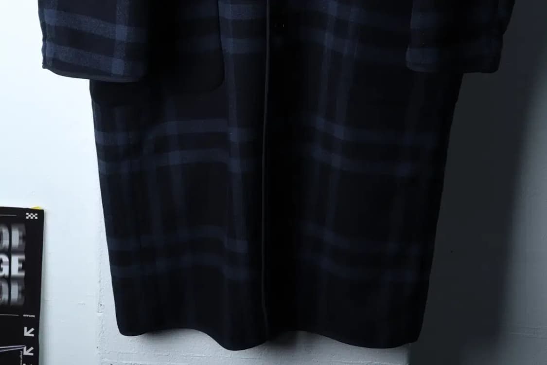 (XL) 크리스 크리스티 코트자켓 후드 체크 네이비 울-16D6E 상품이미지4