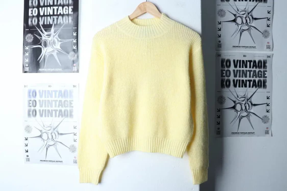 W(S-M) 망고 니트 무지 노랑 개나리 키치-16D6F 상품이미지2