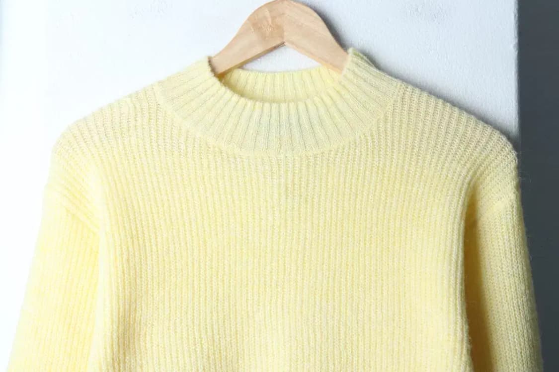 W(S-M) 망고 니트 무지 노랑 개나리 키치-16D6F 상품이미지3