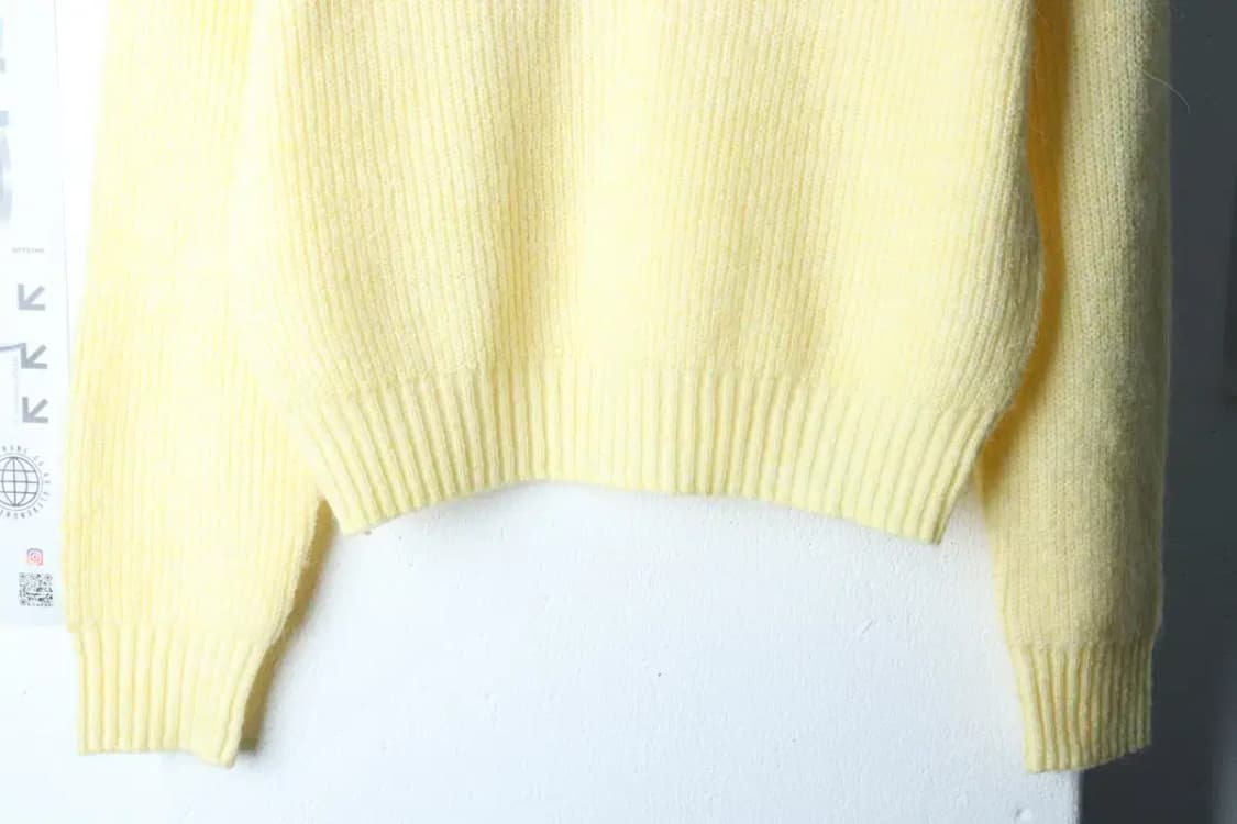 W(S-M) 망고 니트 무지 노랑 개나리 키치-16D6F 상품이미지4