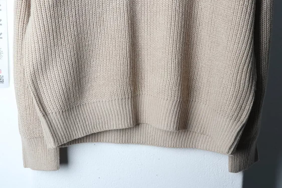 (M-L) 니트 루즈핏 베이지 무지-16D70 상품이미지4