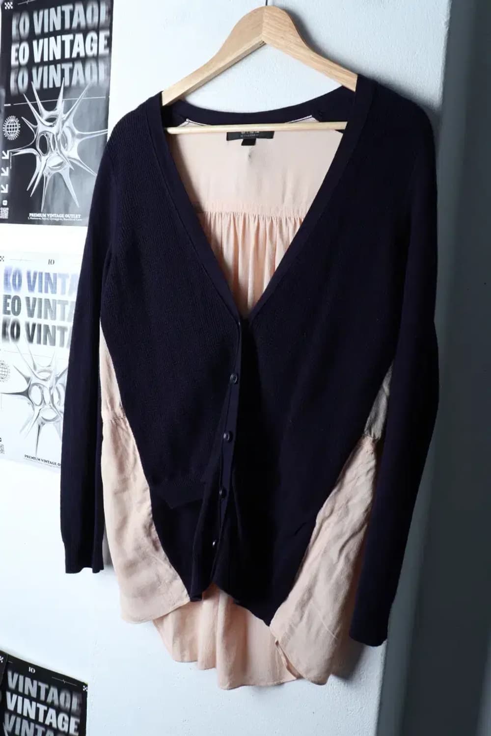 W(S) 질스튜어트 니트 가디건 레이어드 네이비 울 우아-16D72 상품이미지1