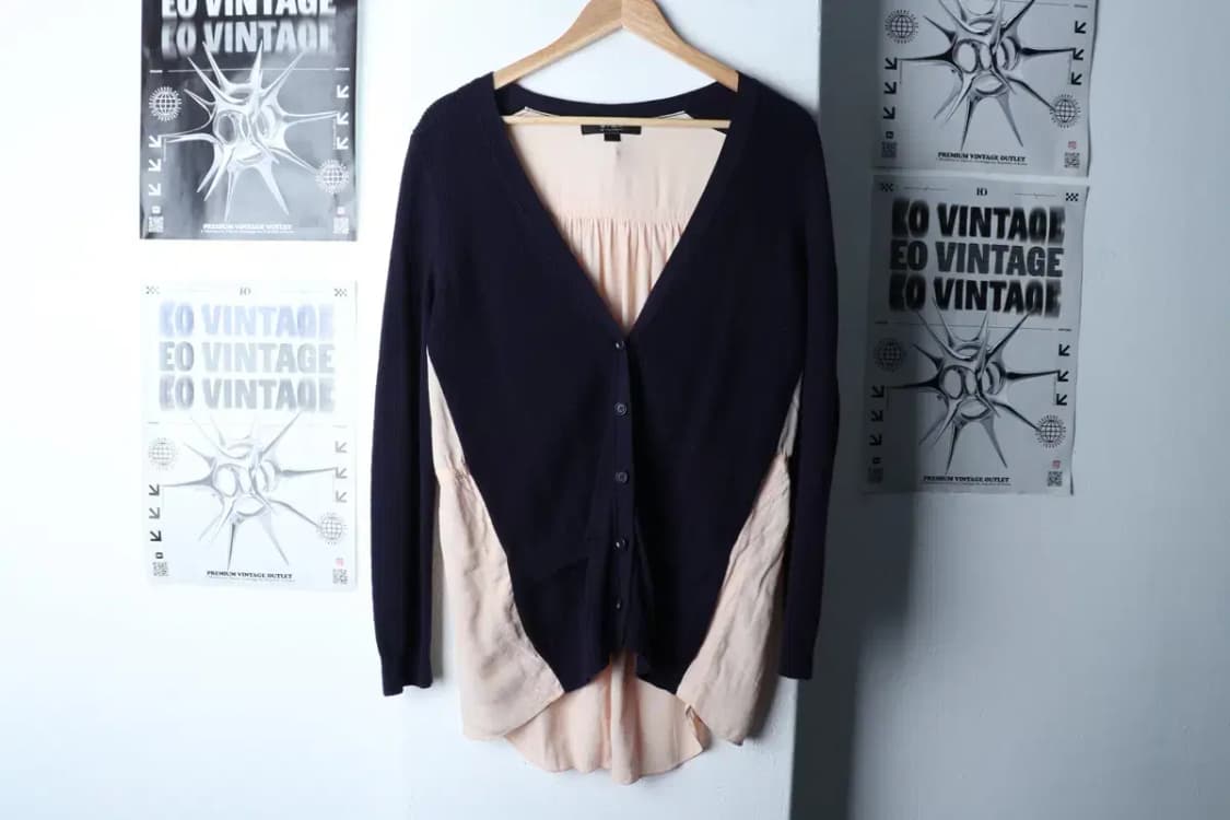 W(S) 질스튜어트 니트 가디건 레이어드 네이비 울 우아-16D72 상품이미지2