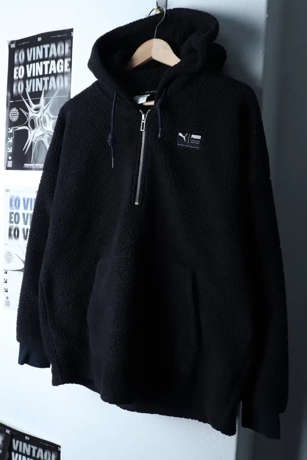 (S-M) 퓨마 집업 바람막이 점퍼자켓 후리스 플리스 반집업-16D75 상품이미지1