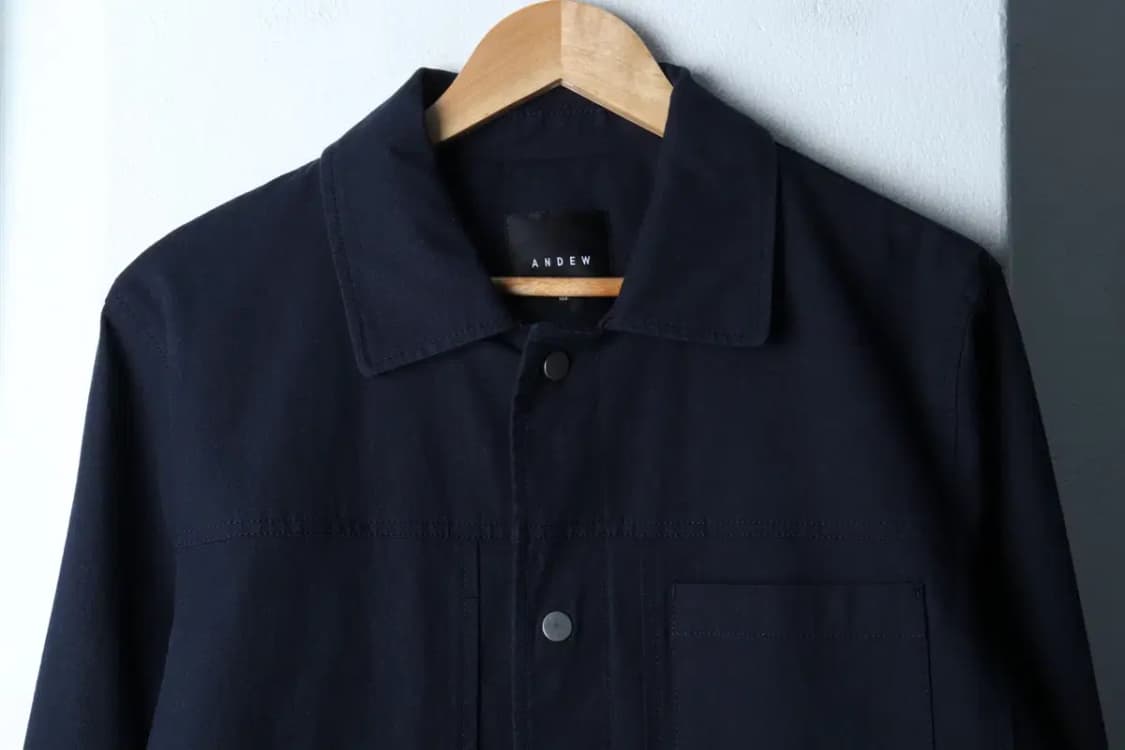 (L-XL) 앤듀 집업 바람막이 점퍼자켓 트러커 네이비 무지-16D76 상품이미지3