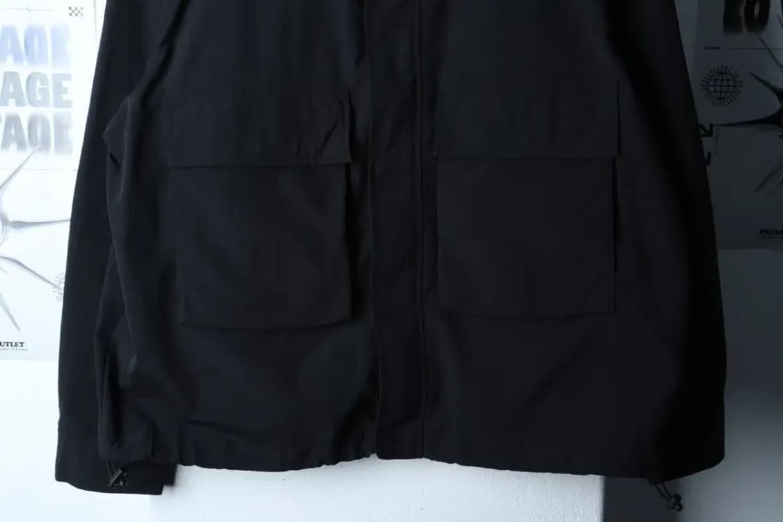 (F) 브랜드빈티지 집업 바람막이 점퍼자켓 나일론 우븐 블랙-16D77 상품이미지4