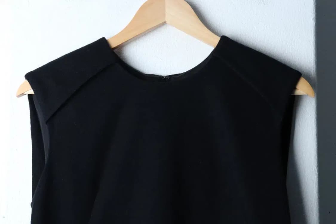 W(S) 타임 드레스 원피스 한섬 민소매 울 레이어드-16D7D 상품이미지3