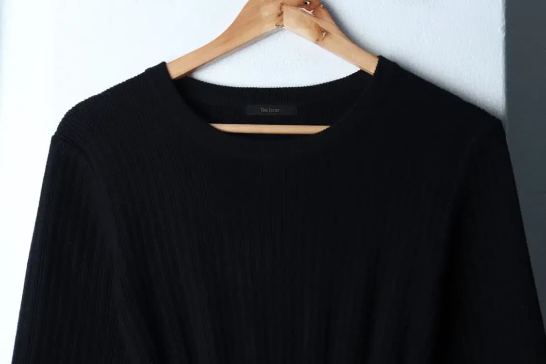 W(S-M) 더아이잗 드레스 원피스 니트 골지 블랙 롱-16D7E 상품이미지3