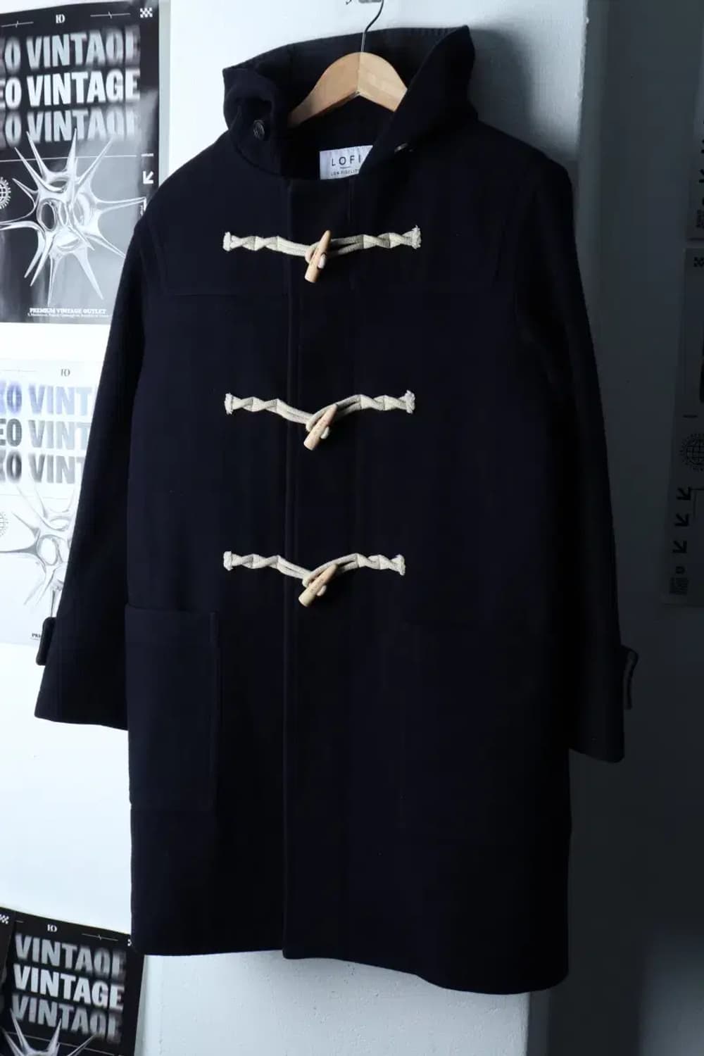 (S-M) 로파이 코트자켓 더플 떡볶이 캐시미어 네이비-16D80 상품이미지1