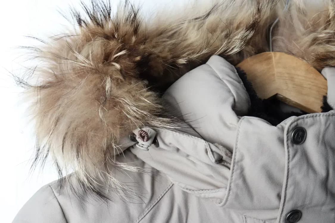 (M-L) 빈폴 패딩 점퍼자켓 구스다운 베이지 야상 퍼-16D82 상품이미지7