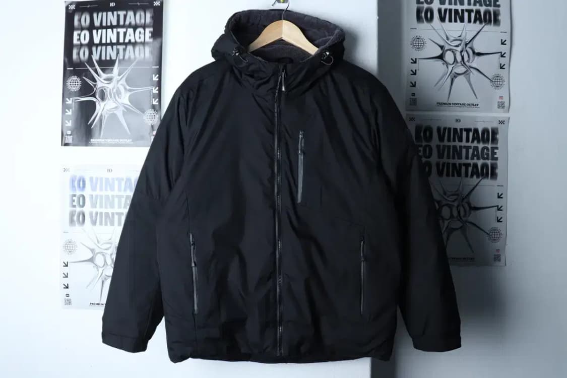 (M-L) 루켄 패딩 점퍼자켓 덕다운 블랙 올드스쿨-16E77 상품이미지2