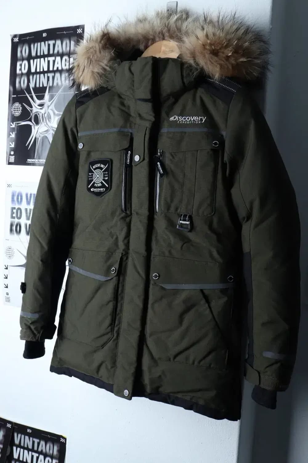W(M) 디스커버리 패딩 점퍼자켓 야상 카키 구스다운 퍼-16E78 상품이미지1