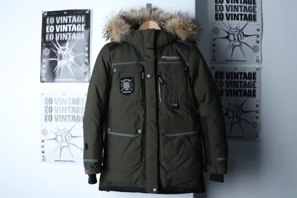 W(M) 디스커버리 패딩 점퍼자켓 야상 카키 구스다운 퍼-16E78 상품이미지2