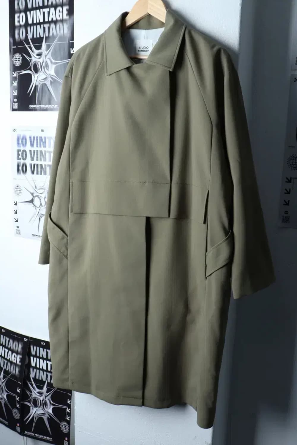 W(F) 스튜디오 톰보이 코트자켓 맥코트 놈코어 그린-16E80 상품이미지1