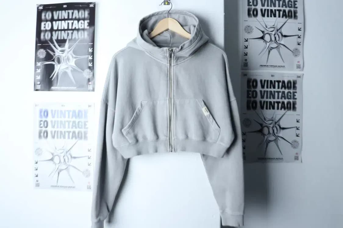 W(F) 글로니 후드집업 피그먼트 크롭 그레이 희귀 매물-16E85 상품이미지2