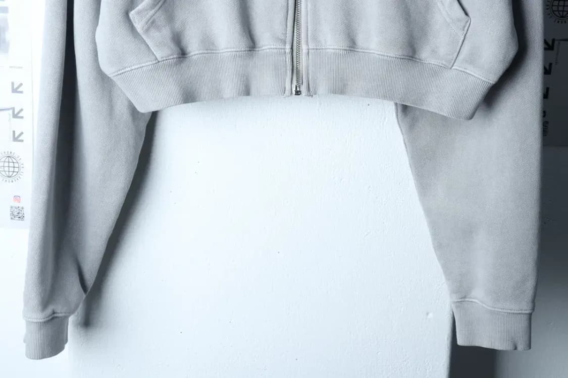 W(F) 글로니 후드집업 피그먼트 크롭 그레이 희귀 매물-16E85 상품이미지4