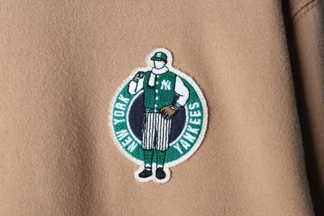 (M-L) MLB 엠엘비 맨투맨 티셔츠 뉴욕양키즈 베이지-16E8B 상품이미지5