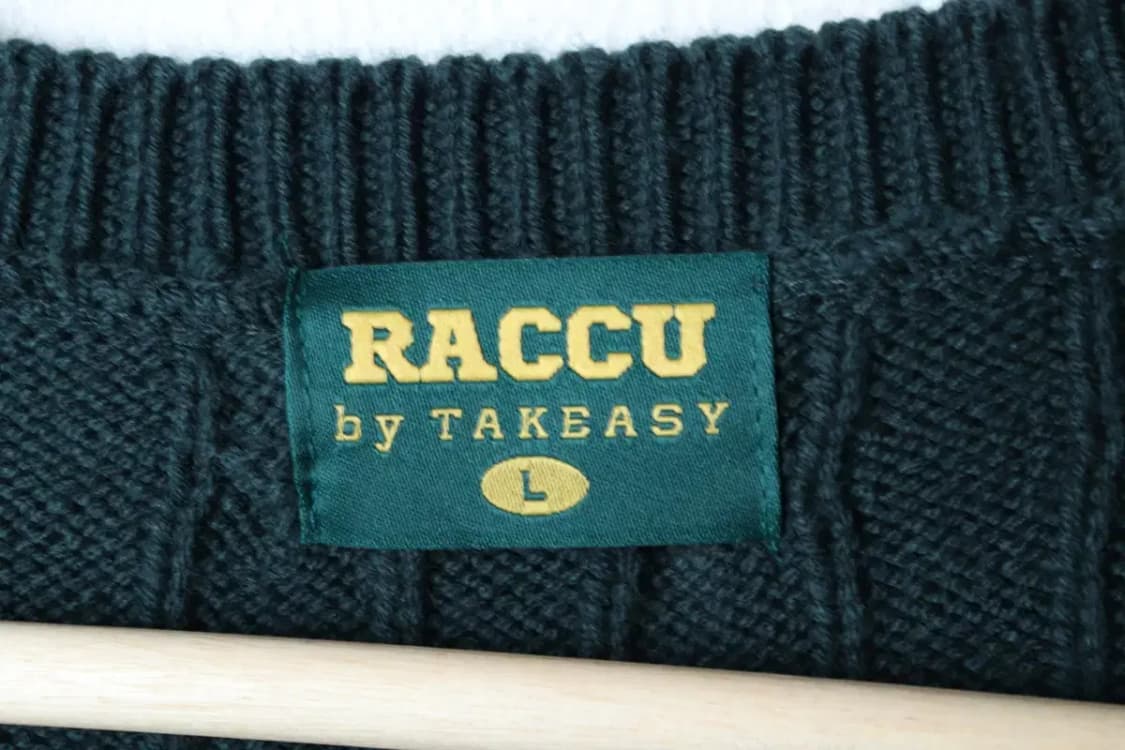 (L) 테이크이지 니트 조끼 케이블 꽈배기 그린-16E8E 상품이미지6