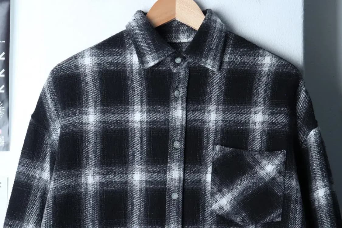 (XL-2XL) 어반드레스 셔츠 남방 체크 플란넬 블랙 겨울-16E93 상품이미지3