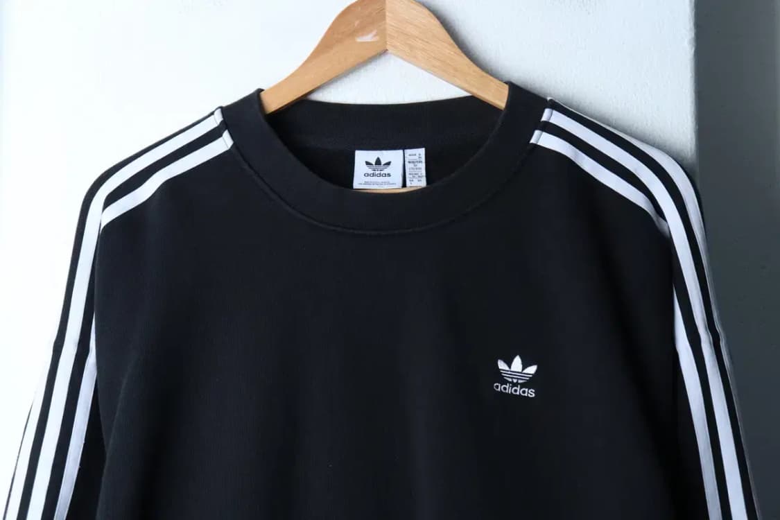 (L-2XL) 아디다스 맨투맨 티셔츠 루즈핏 삼선 헤비 블랙-16E95 상품이미지3