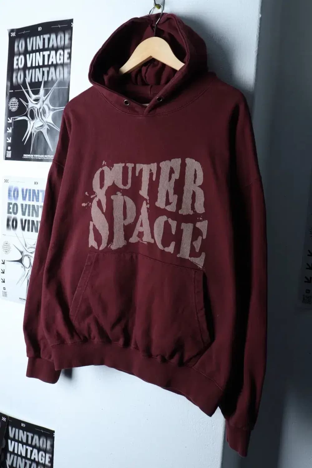(L-XL) 에즈카톤 후드티셔츠 빅프린팅 버건디 스트릿-16E9A 상품이미지1