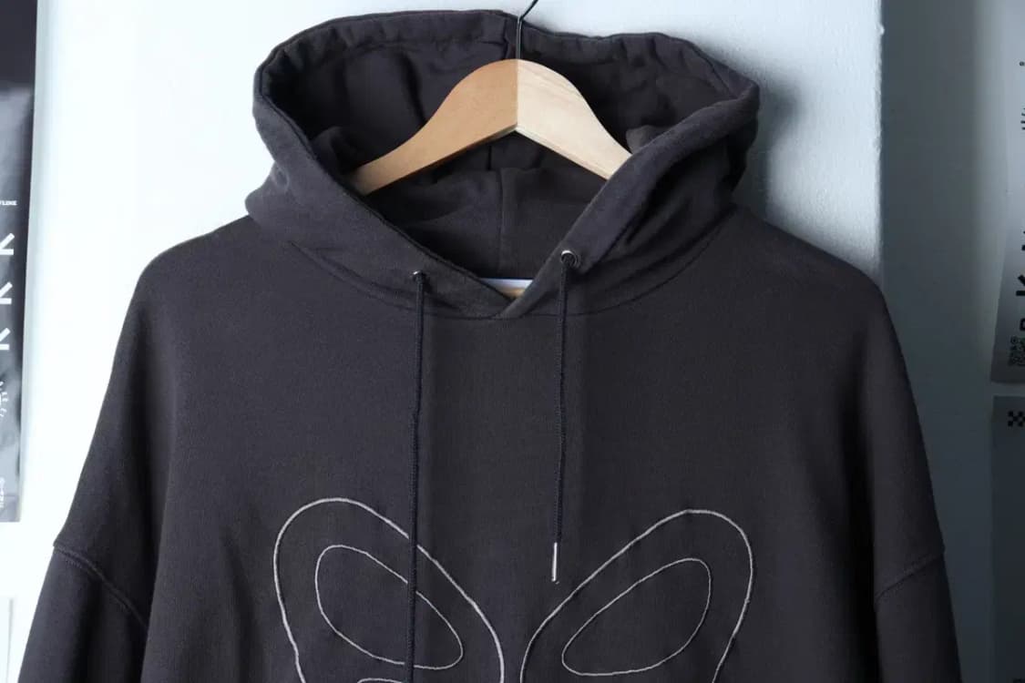 (L-XL) 노이커먼 후드티셔츠 나비자수 그레이 올드스쿨-16E9B 상품이미지3