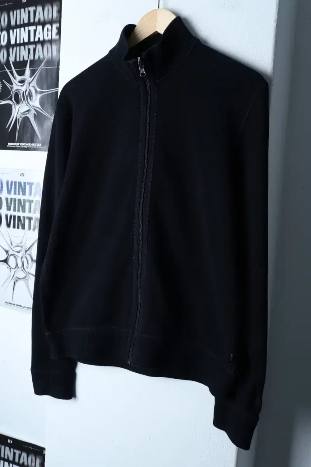 (L) 휴고보스 집업져지 트랙탑 리버시블 놈코어 블랙-16F0D 상품이미지1