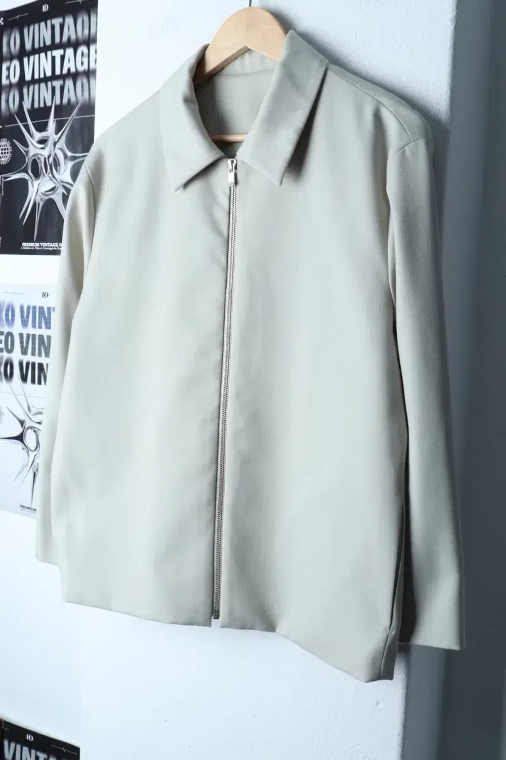 (S) 쿠어 집업 바람막이 점퍼자켓 블루종 베이지 놈코어-16F0F 상품이미지1