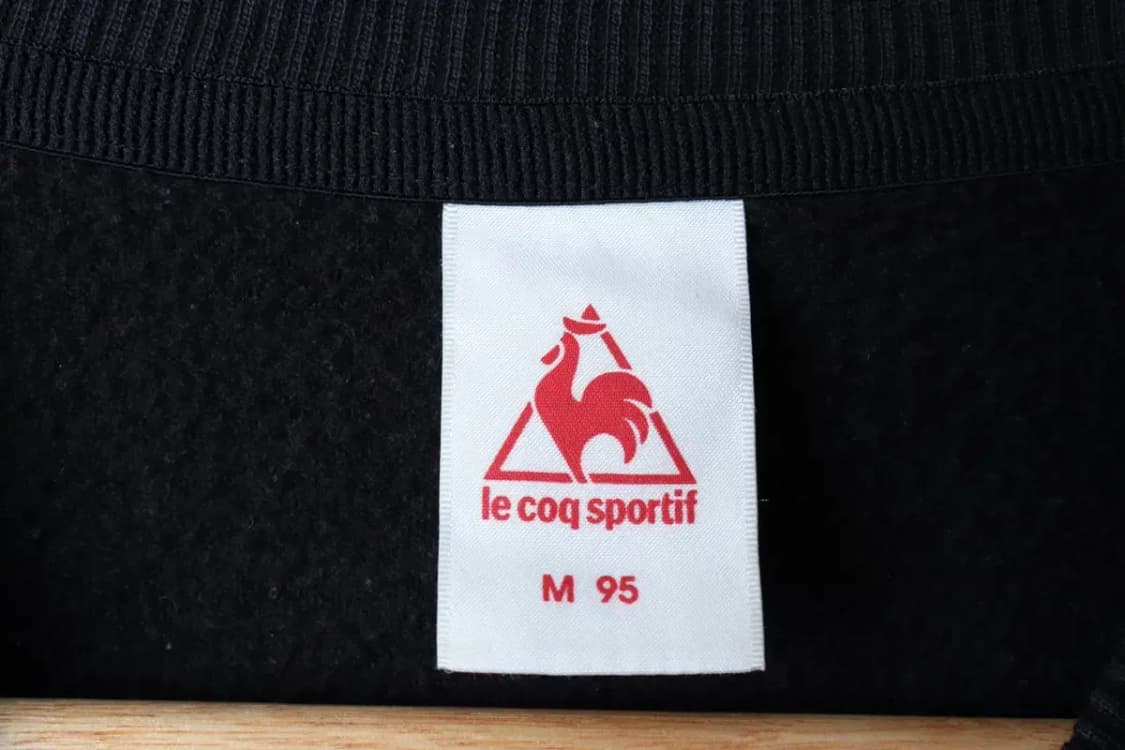 (M-L) 르꼬끄 맨투맨 티셔츠 사이드라인 기모 블랙 올드스쿨-16F12 상품이미지7