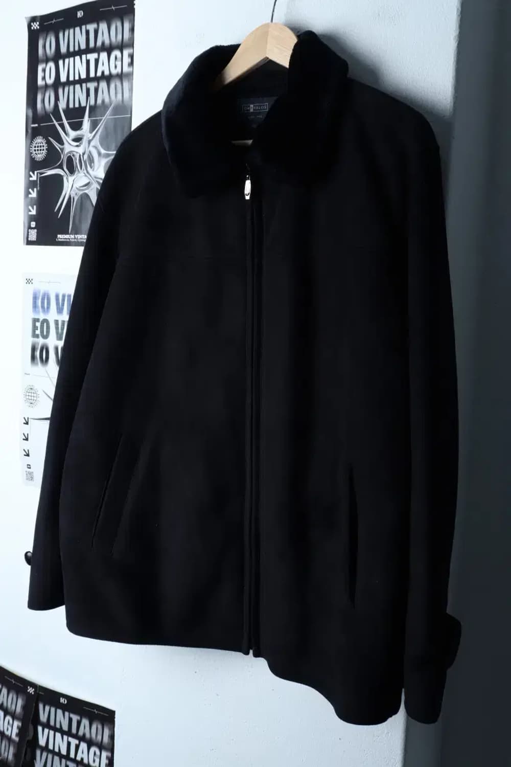 (L-XL) 옴파로스 집업 바람막이 점퍼자켓 무스탕 스웨이드-16F16 상품이미지1